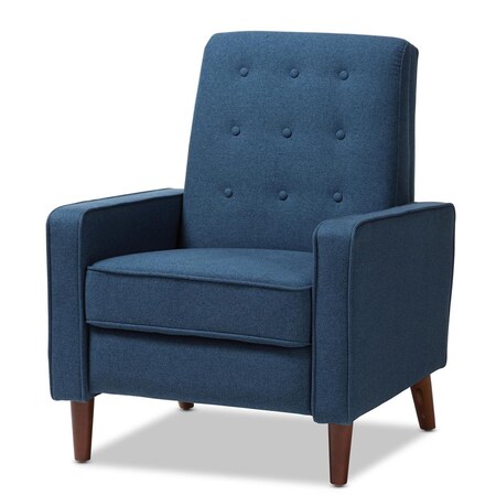 Wholesale Interiors Wholesale Interiors 1705-Blue Baxton Studio Mathias Mid-century Modern Fabric Upholstered Lounge Chair; Blue 1705-Blue